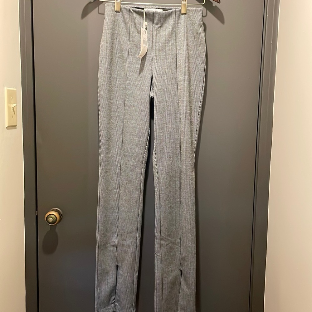 Mango, size small, hounds tooth point pants with zipper seem